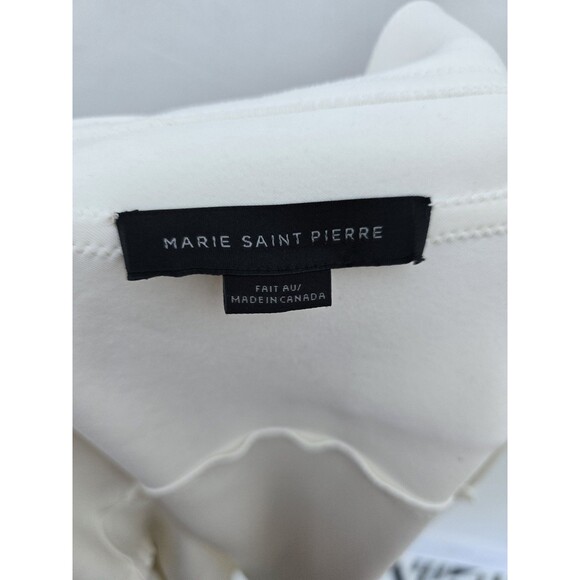 Marie Saint Pierre White Scuba Tile Top Tunic Size 0 Long Sleeve Zipper - Picture 9 of 10